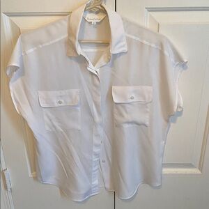 White Button Down Dress Blouse